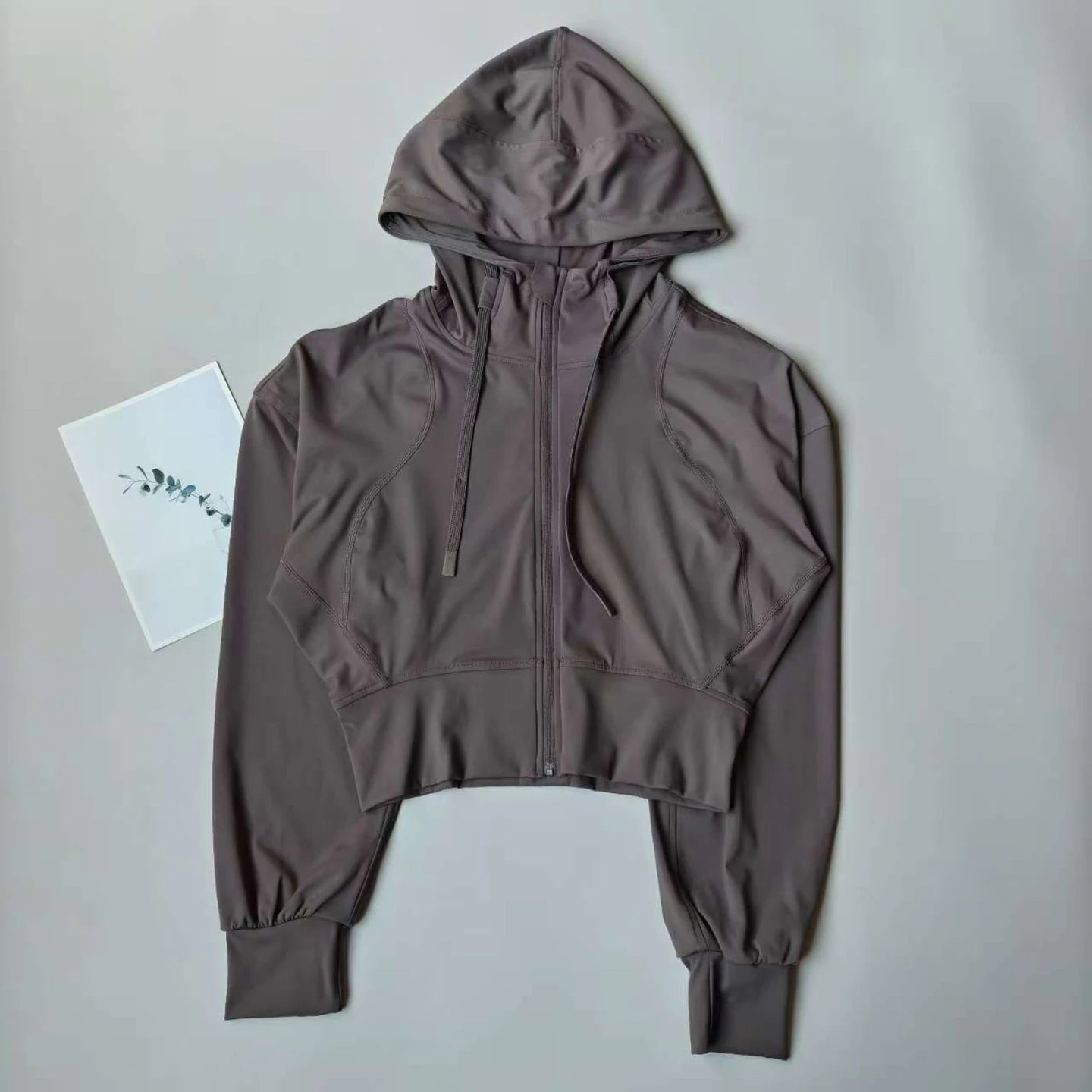 Women's Cropped Hooded Running Jacket – Zip-Up Activewear