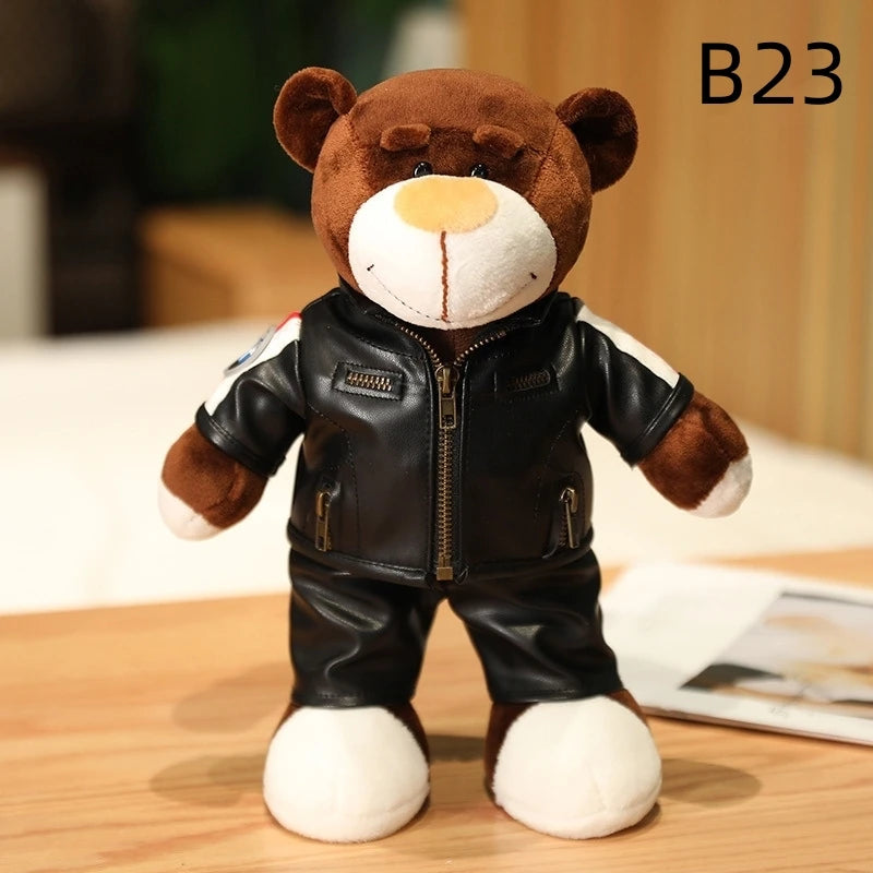 Motorcycle Helmet Teddy Bear Plush Toy – Biker Stuffed Animal Gift