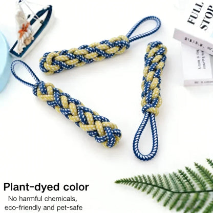 Dog Chew Toy – Plant-Dyed Cotton Rope, Teeth Cleaning