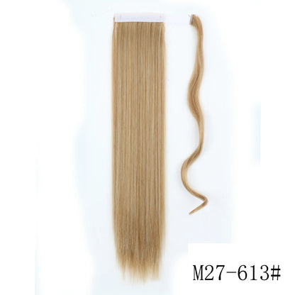 Wrap Around Ponytail Extension – Long Straight Synthetic Clip-In