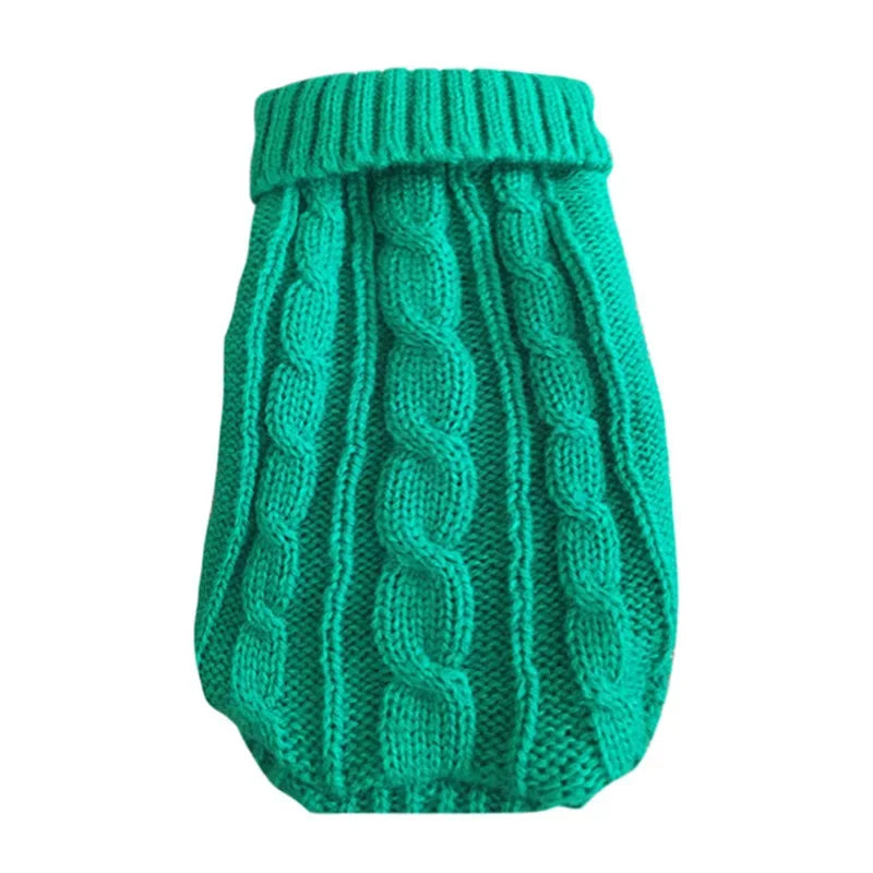 Knitted Dog Sweater – Winter Pet Clothes for Small & Medium Dogs