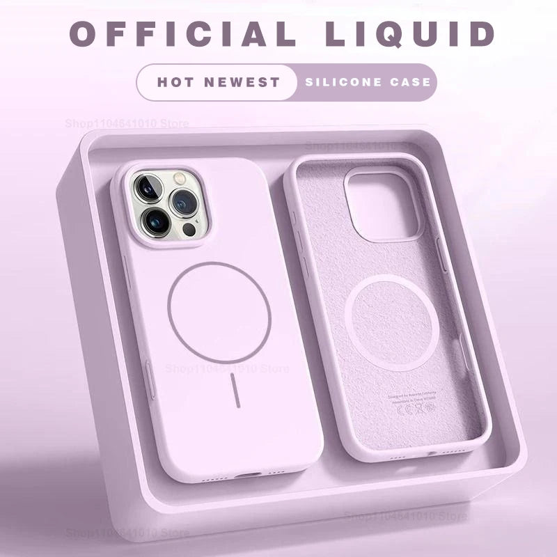 Magnetic Phone Case Iphone 15 14 16 Plus 11 12 13 17 Pro Max Air Shockproof Silicone Cover Magsafe