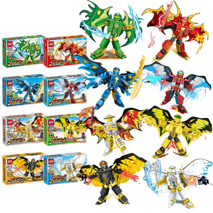 Ninja Dragon Building Blocks Set – Mini Action Figure Toy