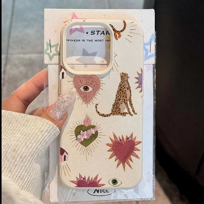 Iphone 16 15 14 13 12 11 17 Pro Max Plus Case Personalized Leopard Lichee Pattern Silicone Cover Xs