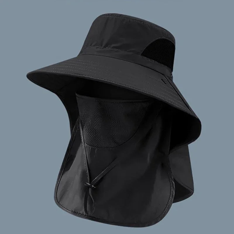 UV Protection Sun Hat with Face Cover – Unisex Outdoor Bucket Hat