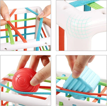 Sensory Shape Sorting Cube Toy for Toddlers