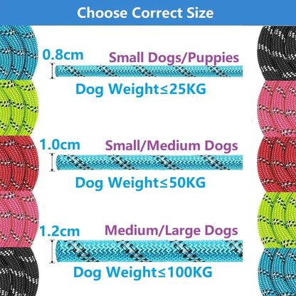 Strong Dog Leash with Soft Handle – Multiple Sizes & Colors