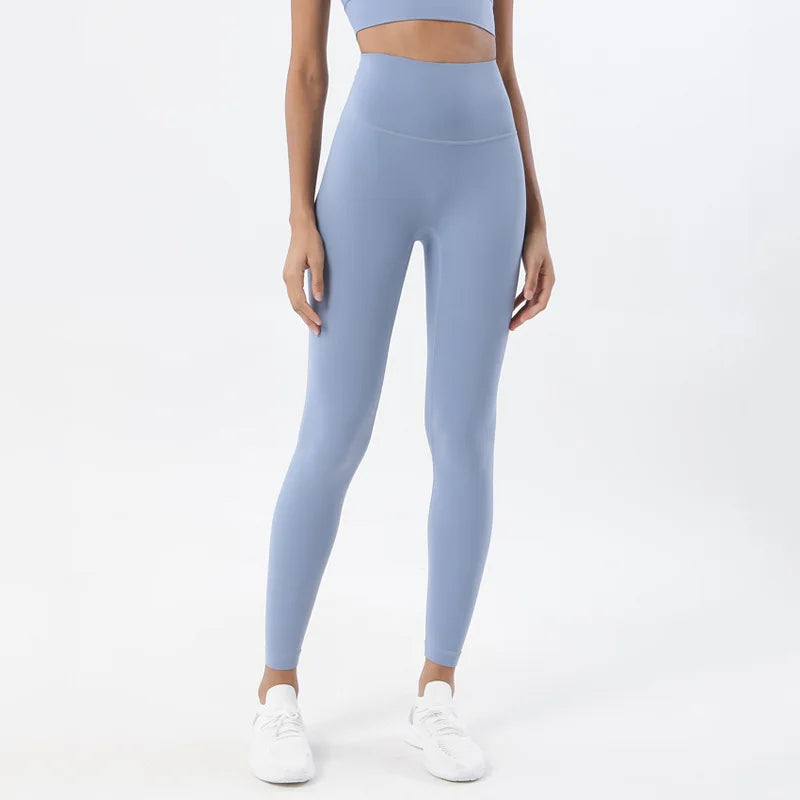 Women's Nylon Yoga Pants – Gym Leggings with Elastic Waist