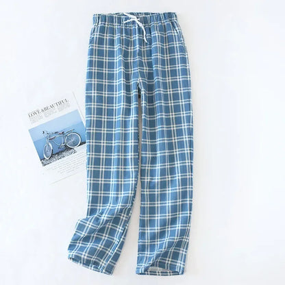Plaid Cotton Pajama Pants for Men & Women