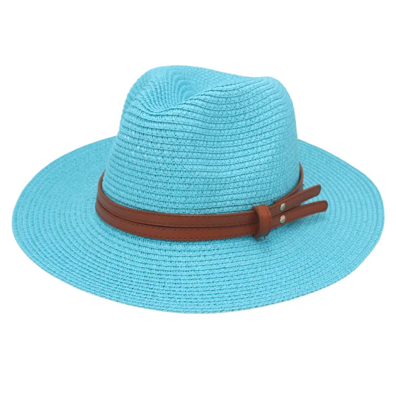 Straw Panama Sun Hat – Wide Brim Unisex Beach Hat