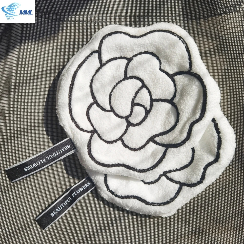 Camellia Flower Hand Towel – Soft, Absorbent & Quick-Drying