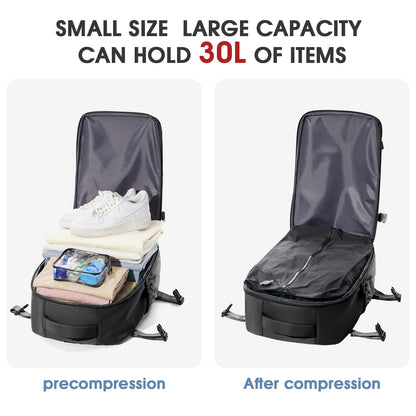 Vacuum Compression Travel Backpack – Large Capacity Expandable Laptop Bag for Men & Women