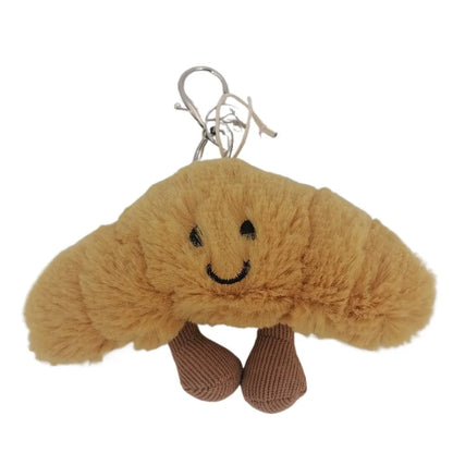 Kawaii Plush Keychain Bag Charm – Cute Food & Animal Mini Plush Toy