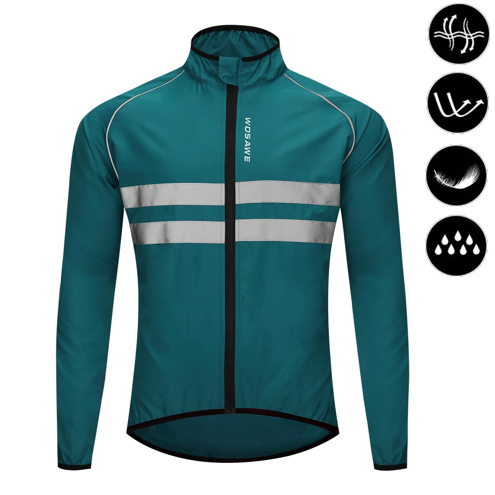 Cycling Windbreaker Jacket Men – Windproof Reflective Running Vest & Hooded Coat