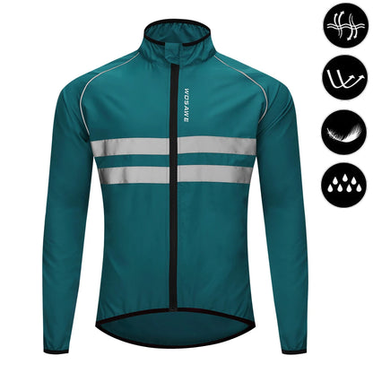 Cycling Windbreaker Jacket Men – Windproof Reflective Running Vest & Hooded Coat