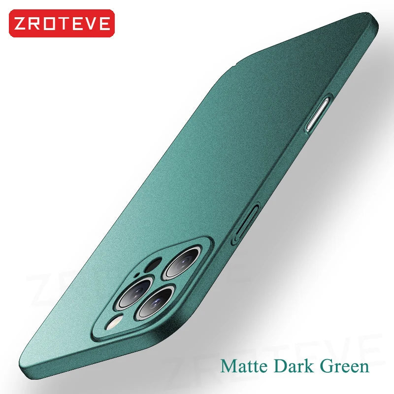 Iphone 17 16 17e 16e 15 14 13 12 Pro Max Zroteve Slim Matte Hard Pc Cover Iphone16 Plus Iphone15