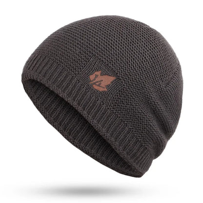 Winter Knit Beanie Hat Fleece Lined Warm Slouchy Cap