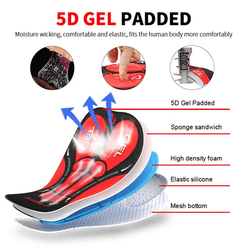 Cycling Underwear Shorts Men – X-Tiger 5D Gel Pad Bike Undershorts