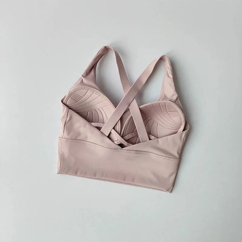 High-Impact Sports Bra – Shockproof Fitness Bra with Built-In Cup