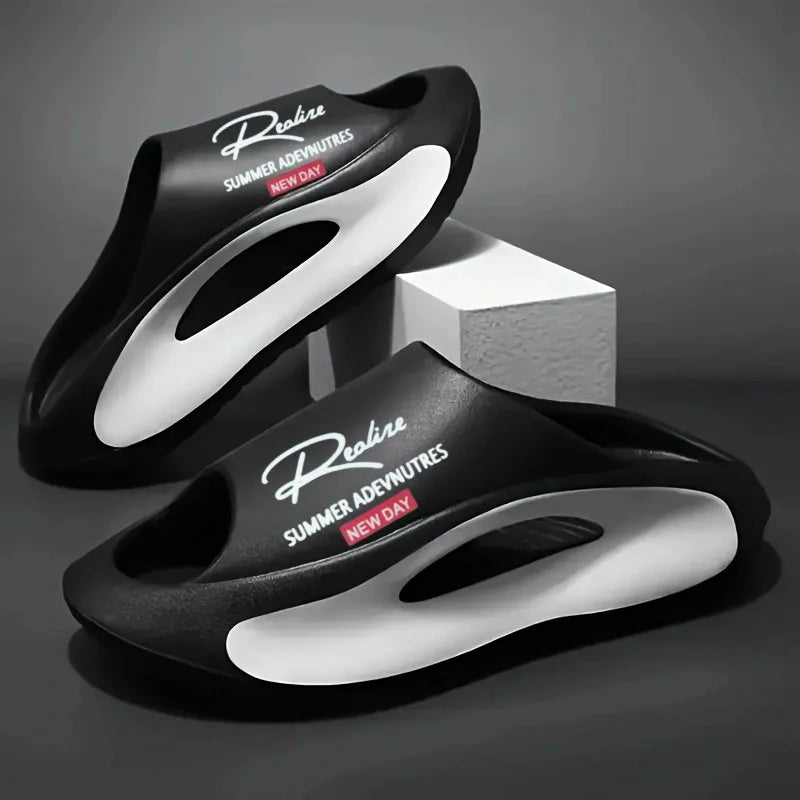 Men's Lightweight EVA Slide Sandals – Graphic Print Summer Slippers