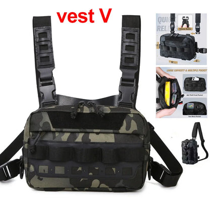 Tactical Chest Rig Bag – Outdoor Vest Pack for Hiking & Camping