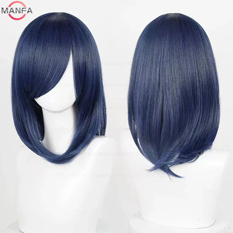 Anime Cosplay Wig - 40cm Medium Straight Wig with Bangs