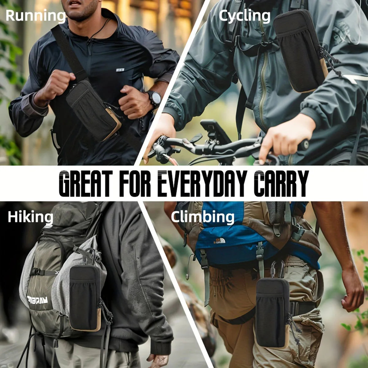 Tactical Waist Bag – Outdoor Hiking Phone Pouch with Carabiner