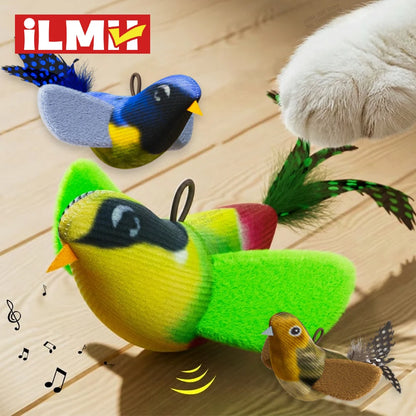 Cat Teaser Ball Toy with Tail – Interactive LED Catnip Toy
