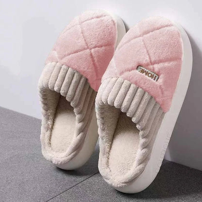 Plush Indoor Slippers Anti-Slip Soft Sole Winter Home Shoes