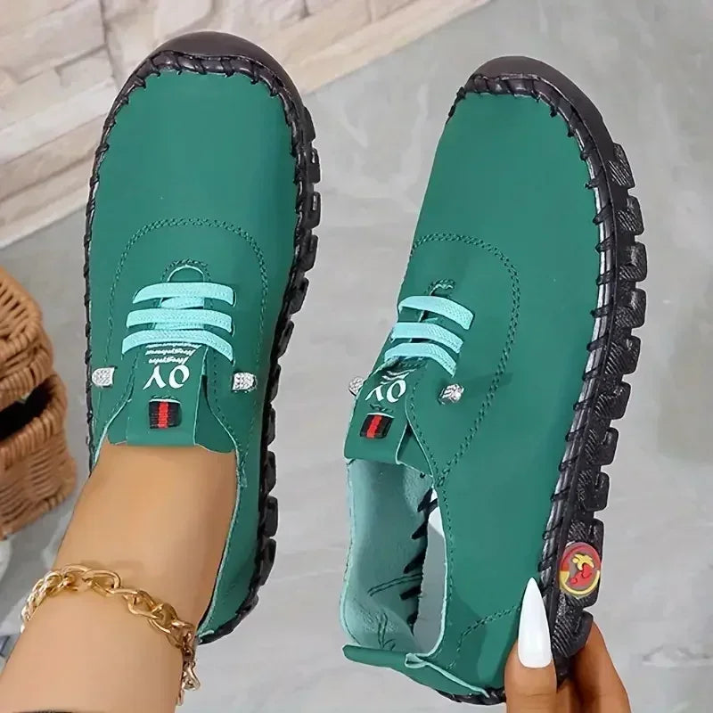 Women's Slip-On Loafers – Soft Sole Retro Flat Shoes