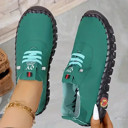 Women's Slip-On Loafers – Soft Sole Retro Flat Shoes
