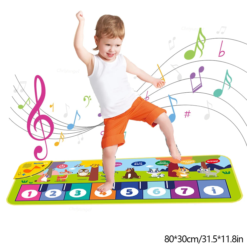 Kids Piano Mat – Musical Floor Keyboard with Animal Design 80cm