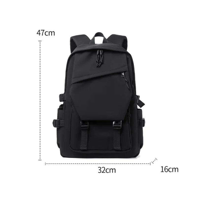 Travel Backpack 15" – Large Capacity Solid Color Daypack