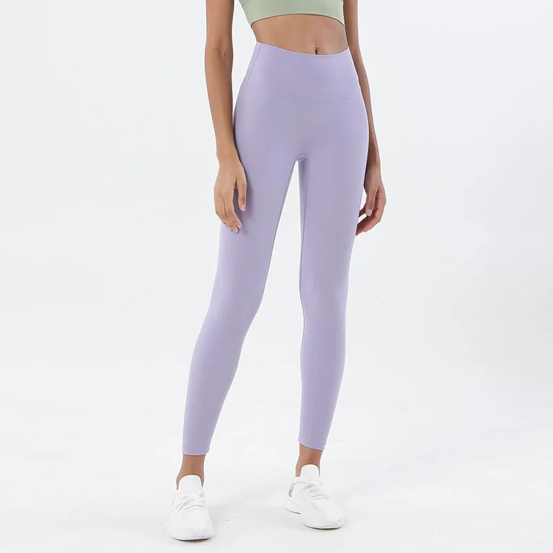 Women's Nylon Yoga Pants – Gym Leggings with Elastic Waist