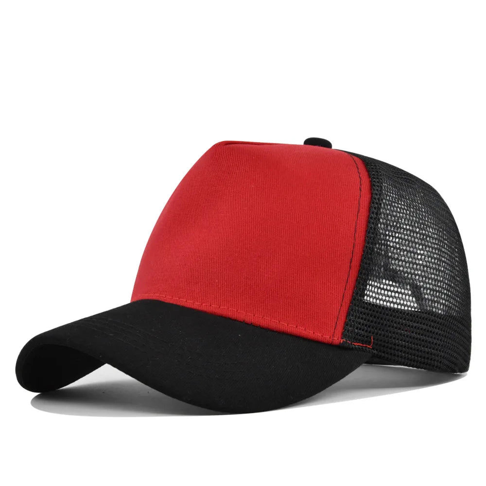 Custom Logo 5-Panel Mesh Trucker Baseball Cap – Men & Women
