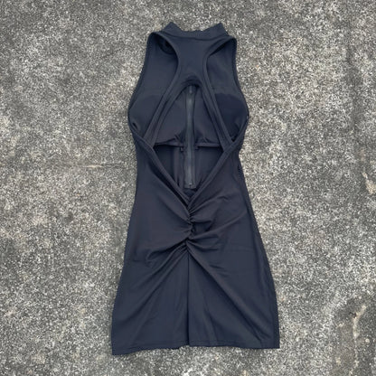 Women's Yoga Jumpsuit Shorts – Scrunch Back, Zipper, Gym Sportswear