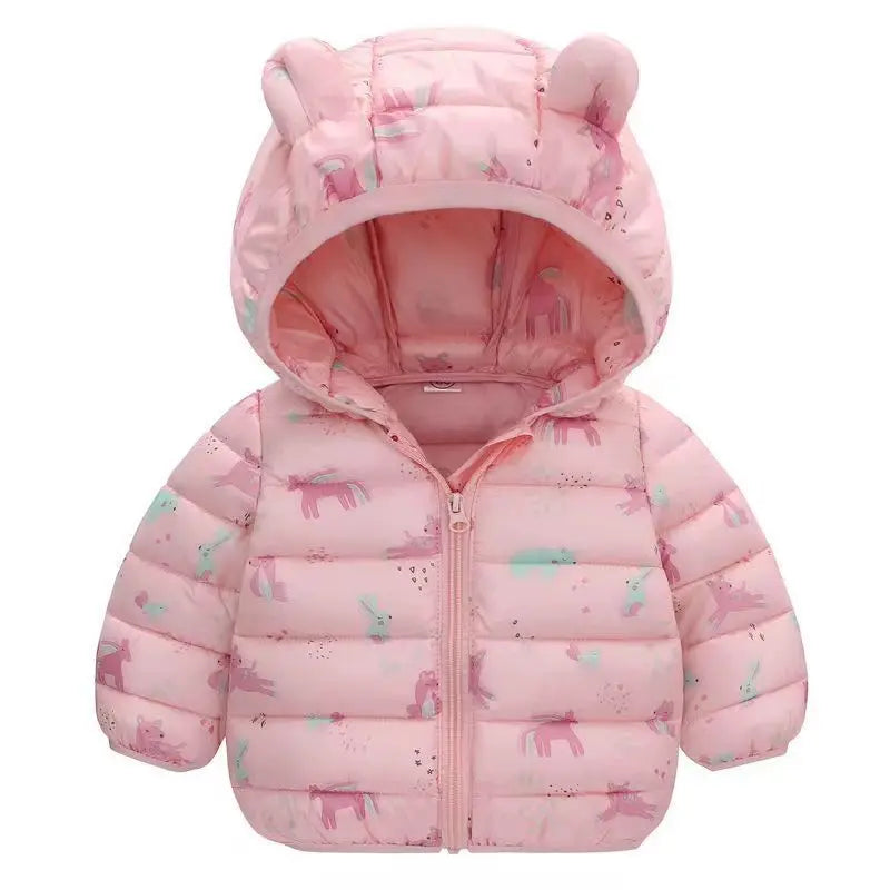 Kids Hooded Puffer Parka Coat – Warm Winter Jacket for Boys & Girls