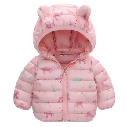 Kids Hooded Puffer Parka Coat – Warm Winter Jacket for Boys & Girls