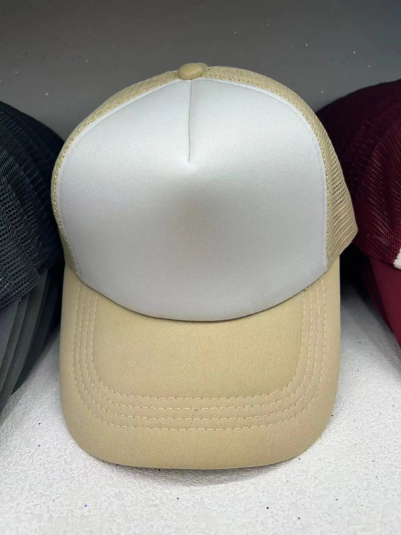 Custom Logo Mesh Trucker Hat – 5-Panel Snapback Baseball Cap for Men & Women