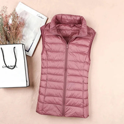 Women's Lightweight Puffer Vest – Sleeveless Down Waistcoat
