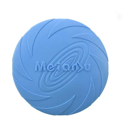 Dog Frisbee Rubber Flying Disc Toy – Bite-Resistant Outdoor Training Disc for Dogs