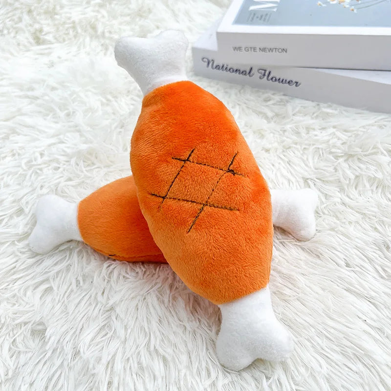 Plush Squeaky Dog Toy – Bite-Resistant Animal Chew Toy for Dogs
