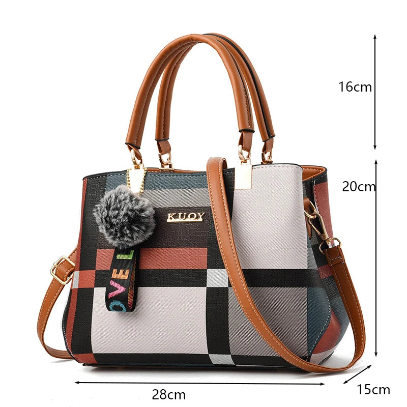 PU Leather Tote Handbag for Women – Large Capacity Crossbody Bag