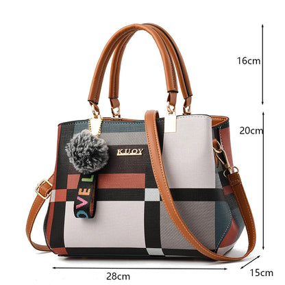 PU Leather Tote Handbag for Women – Large Capacity Crossbody Bag