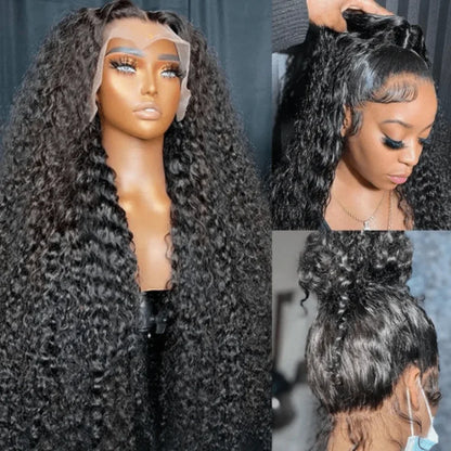 Natural Deep Wave Human Hair Wigs 40 Inch Extra Long 13x4 13x6 Hd Lace Frontal Design 250 Density