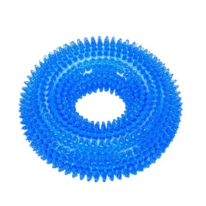 Squeaky Dog Chew Ring Toy – Bite-Resistant Teeth Cleaner