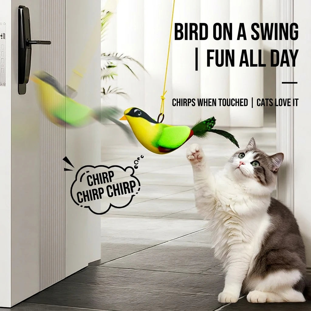 Cat Teaser Ball Toy with Tail – Interactive LED Catnip Toy