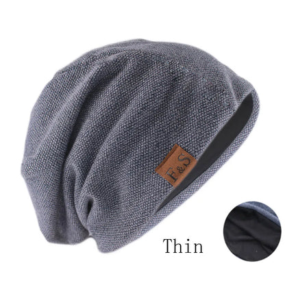 Knitted Slouchy Beanie Hat – Soft Unisex Skullcap for Men & Women
