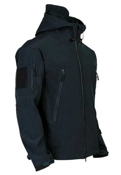 Men's Tactical Soft Shell Jacket – Waterproof Military Hooded