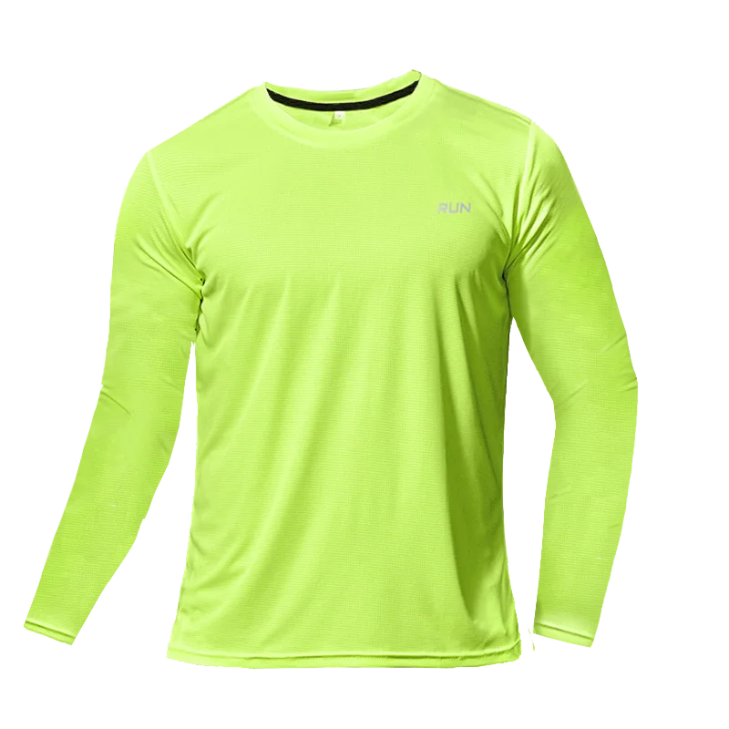 Men's Long Sleeve Quick-Dry Running Shirt for Gym & Sports